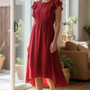 LOFT Vibrant Red Dress